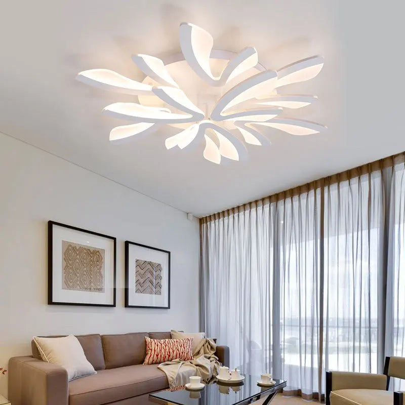 Plafonnier moderne tourbillon blanc led Maison de la Lumière