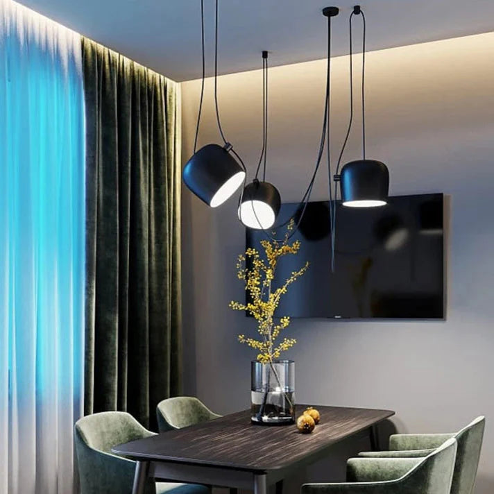 Suspension industrielle moderne spot cuisine noire Mon Luminaire™
