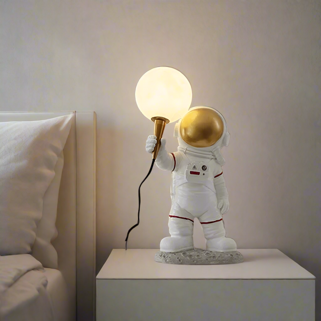 Lampe de chevet LED astronaute et lune chambre d'enfant