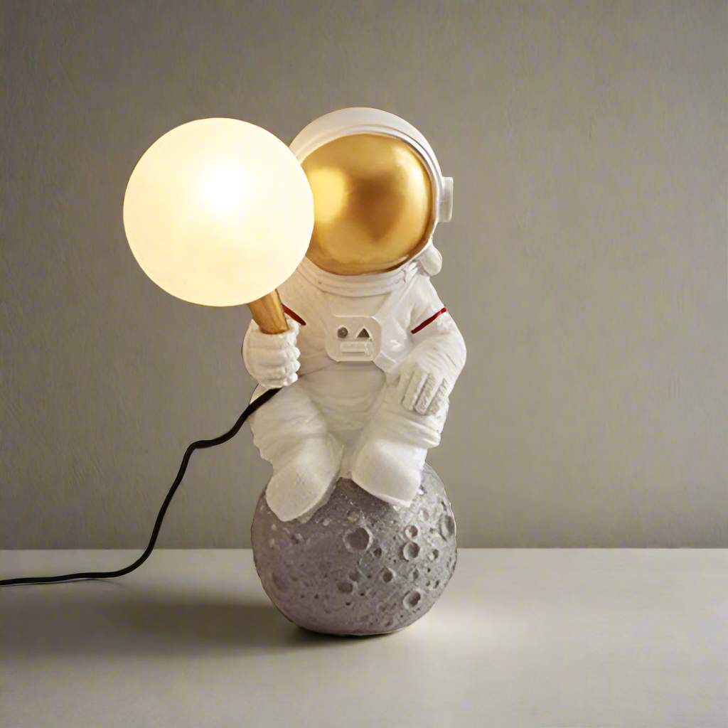 Lampe de chevet LED astronaute et lune pour chambre d'enfant