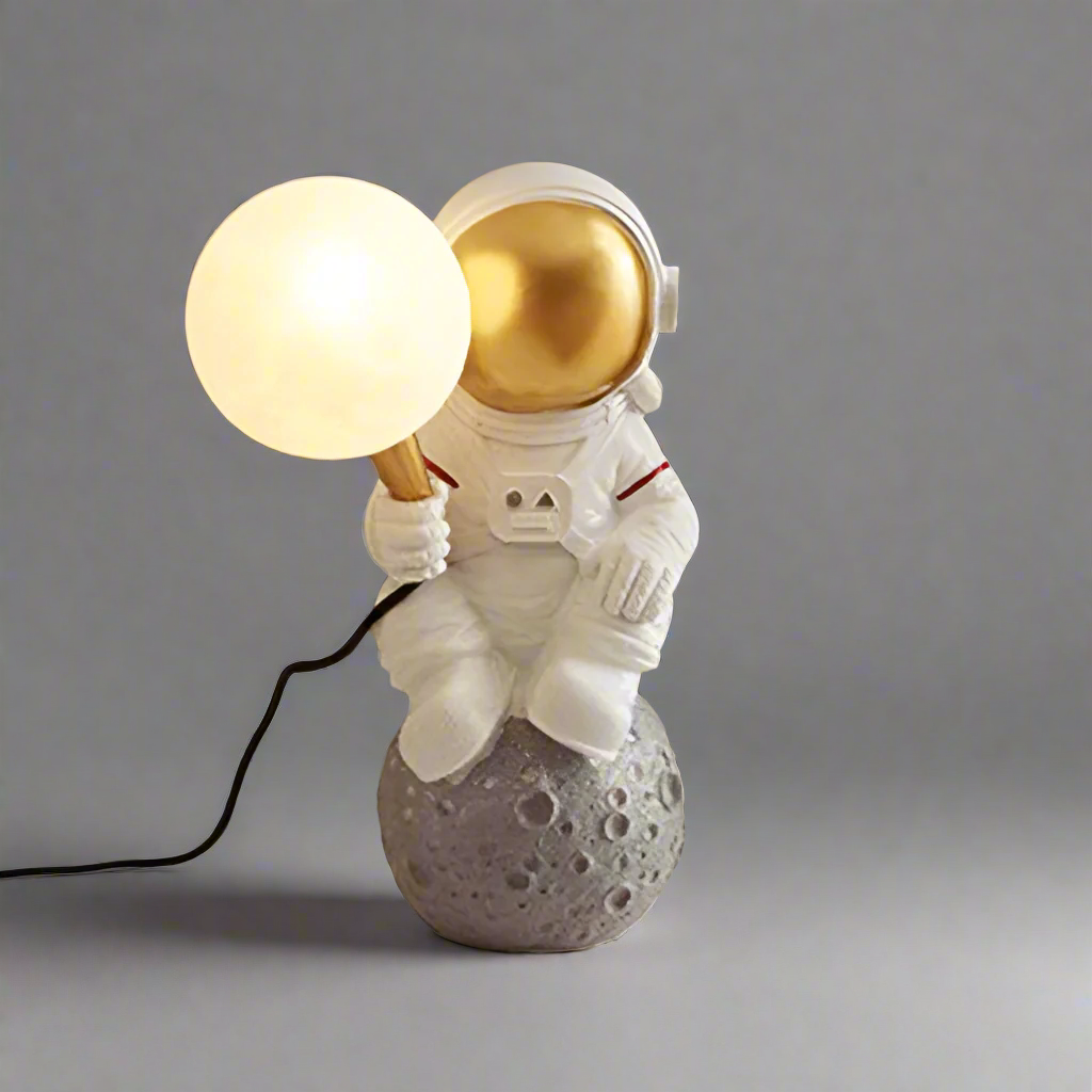 Lampe de chevet LED astronaute et lune pour chambre d'enfant
