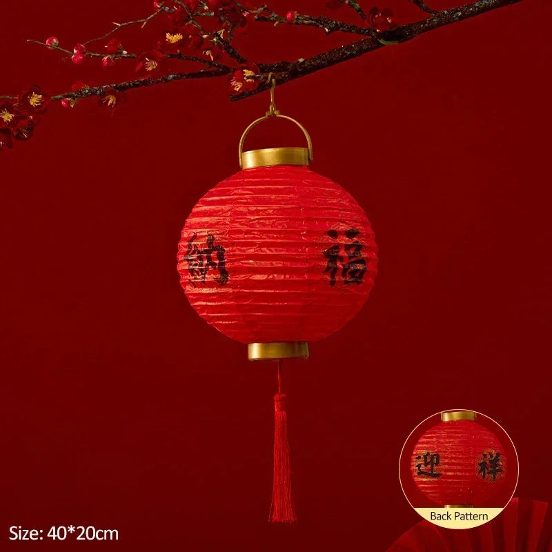 Lanterne chinoise suspension LED rouge