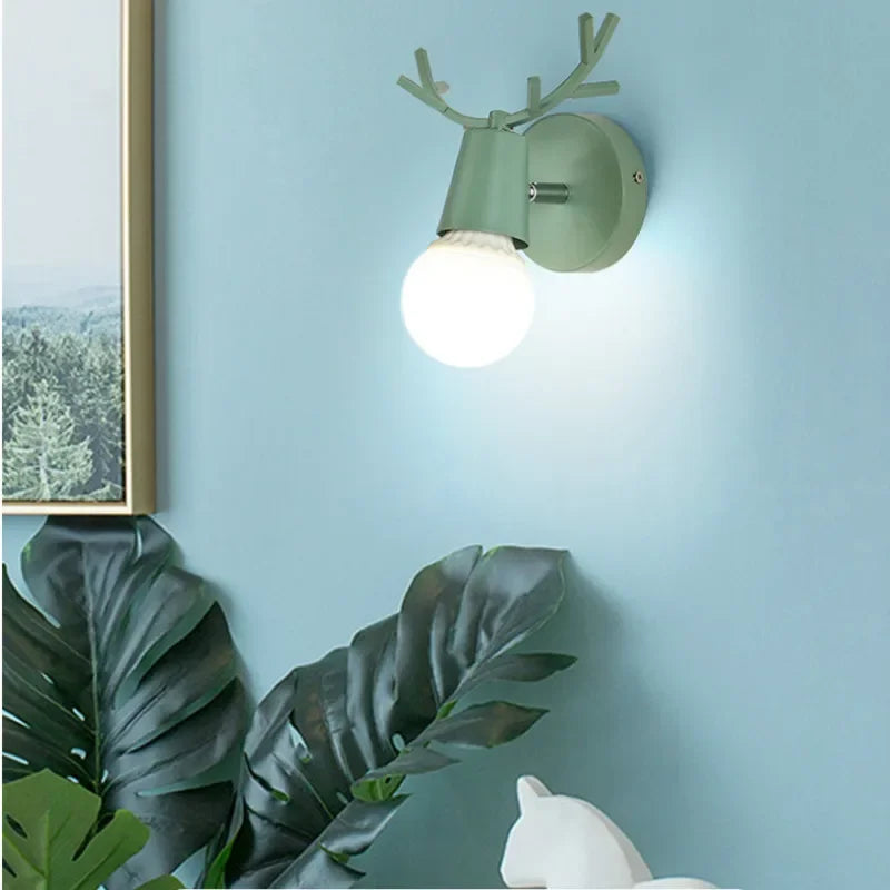 Applique murale en bois cerf style nordique moderne