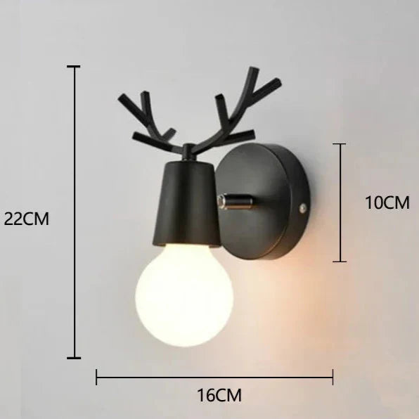 Applique murale en bois cerf style nordique moderne