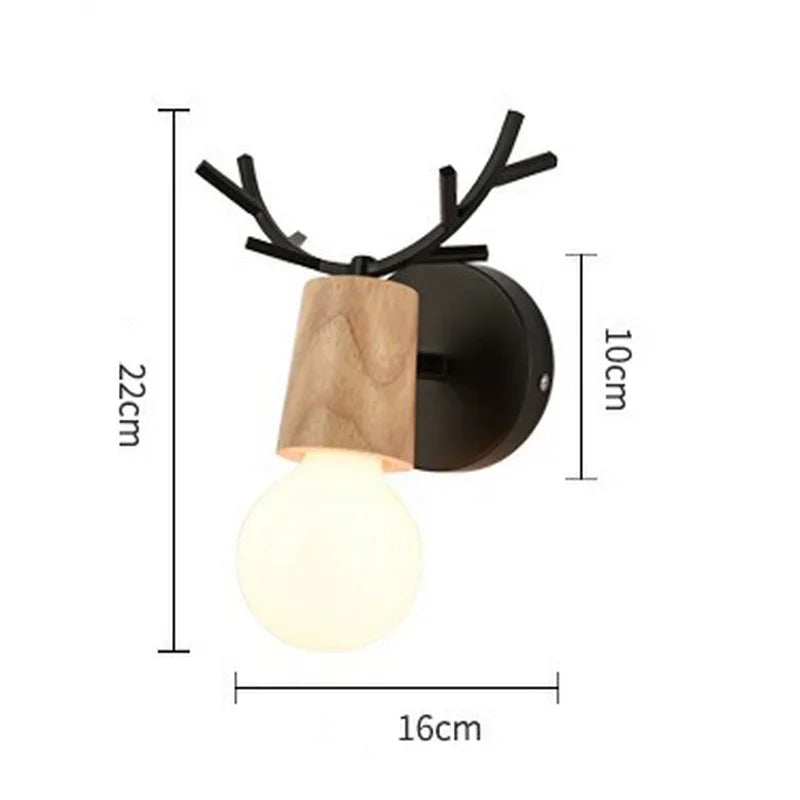Applique murale en bois cerf style nordique moderne