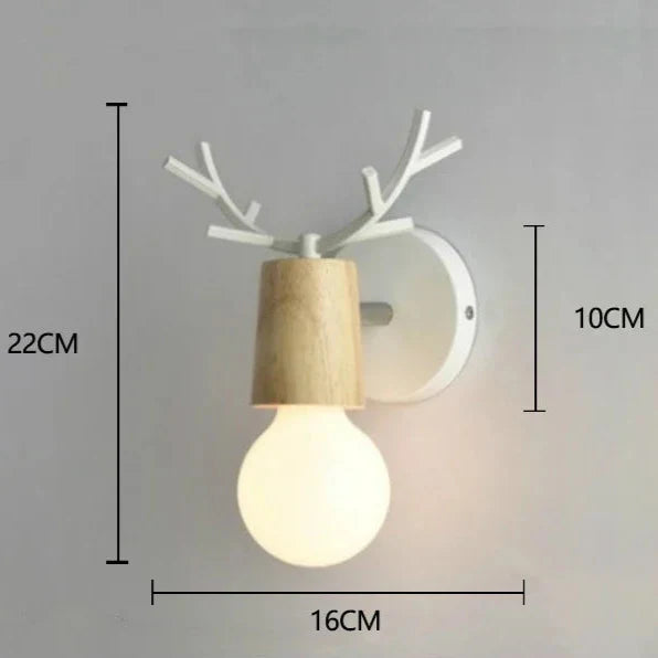Applique murale en bois cerf style nordique moderne