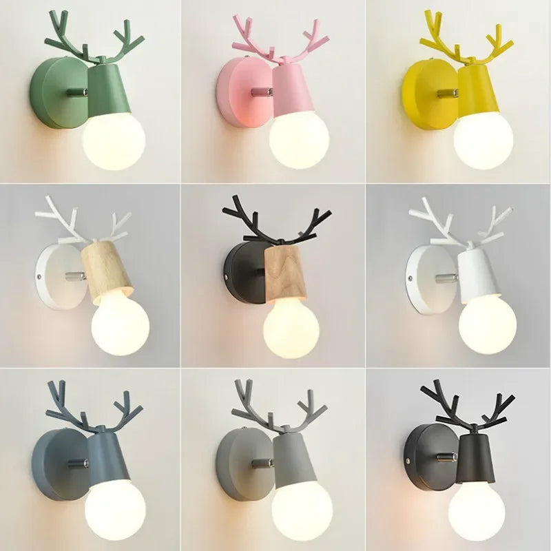Applique murale en bois cerf style nordique moderne