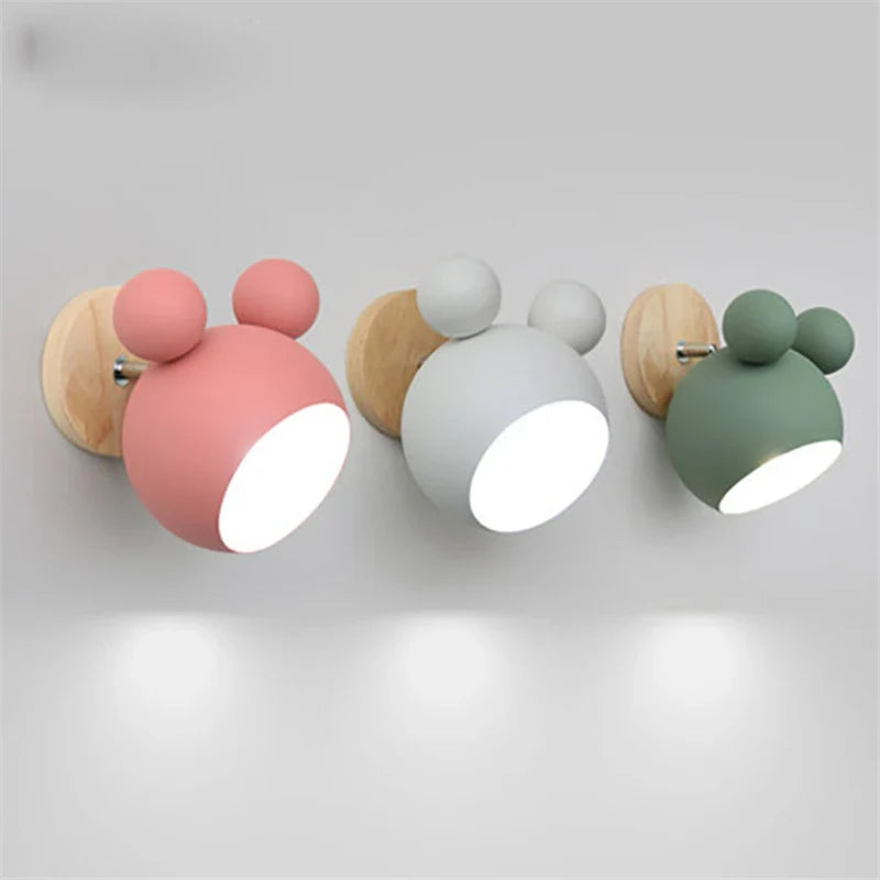 Applique murale nordique Mickey pour chambre d'enfant