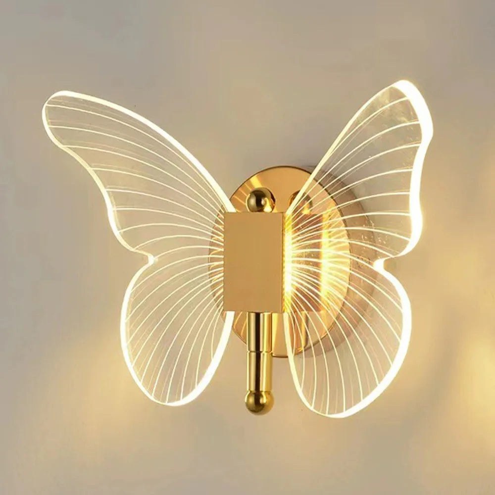 Applique murale LED papillon d'intérieur moderne