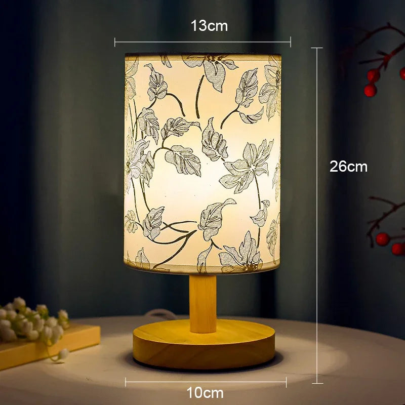 Lampe de table LED carrée décorative fleur de prunier