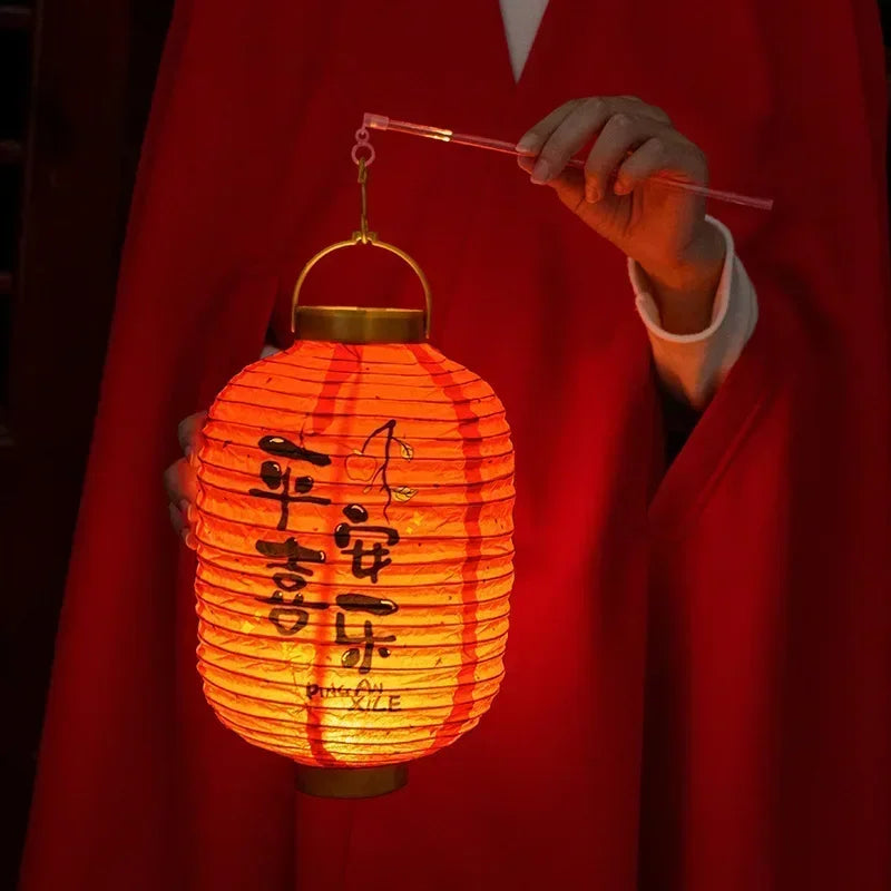 Lanterne chinoise suspension LED rouge