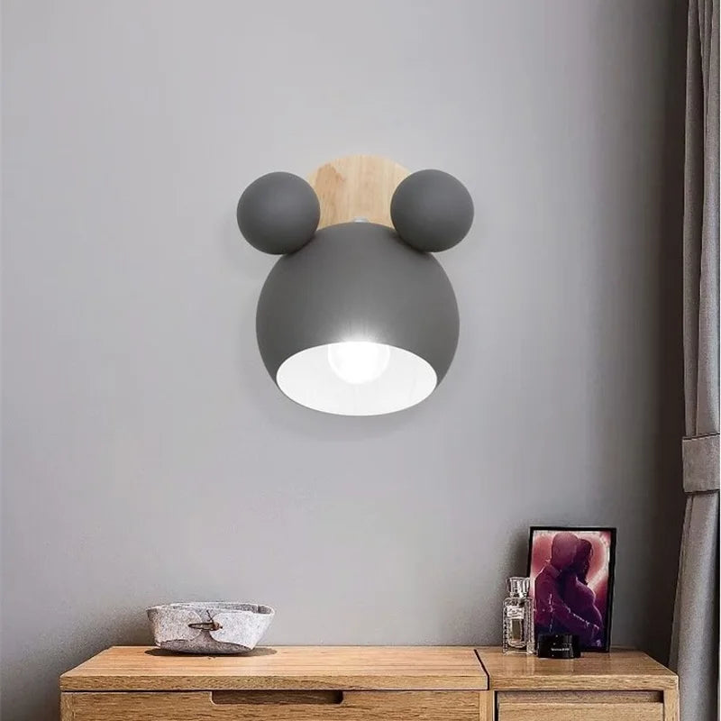 Applique murale nordique Mickey pour chambre d'enfant