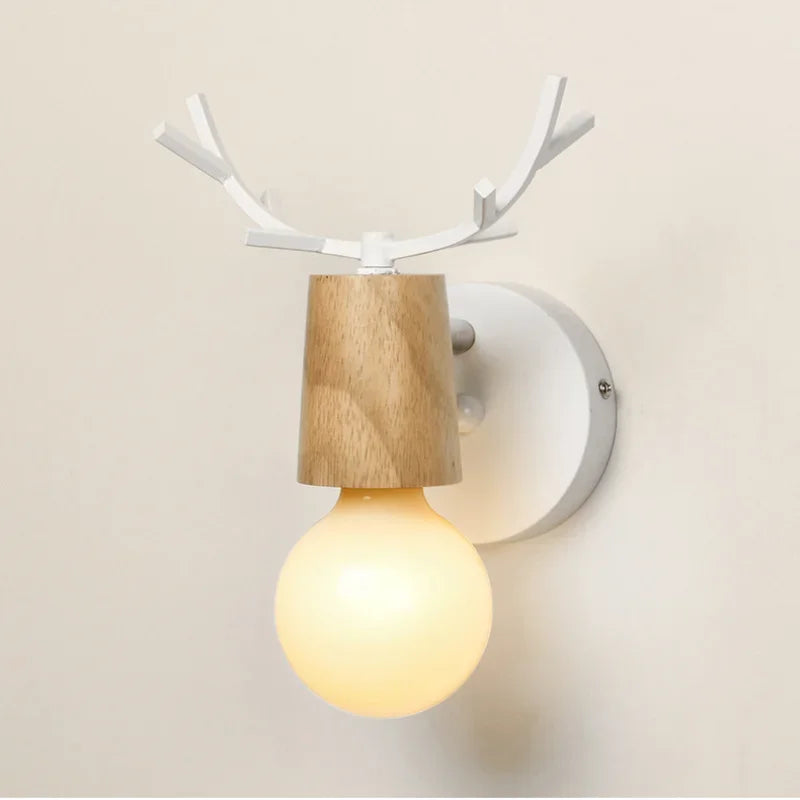 Applique murale en bois cerf style nordique moderne