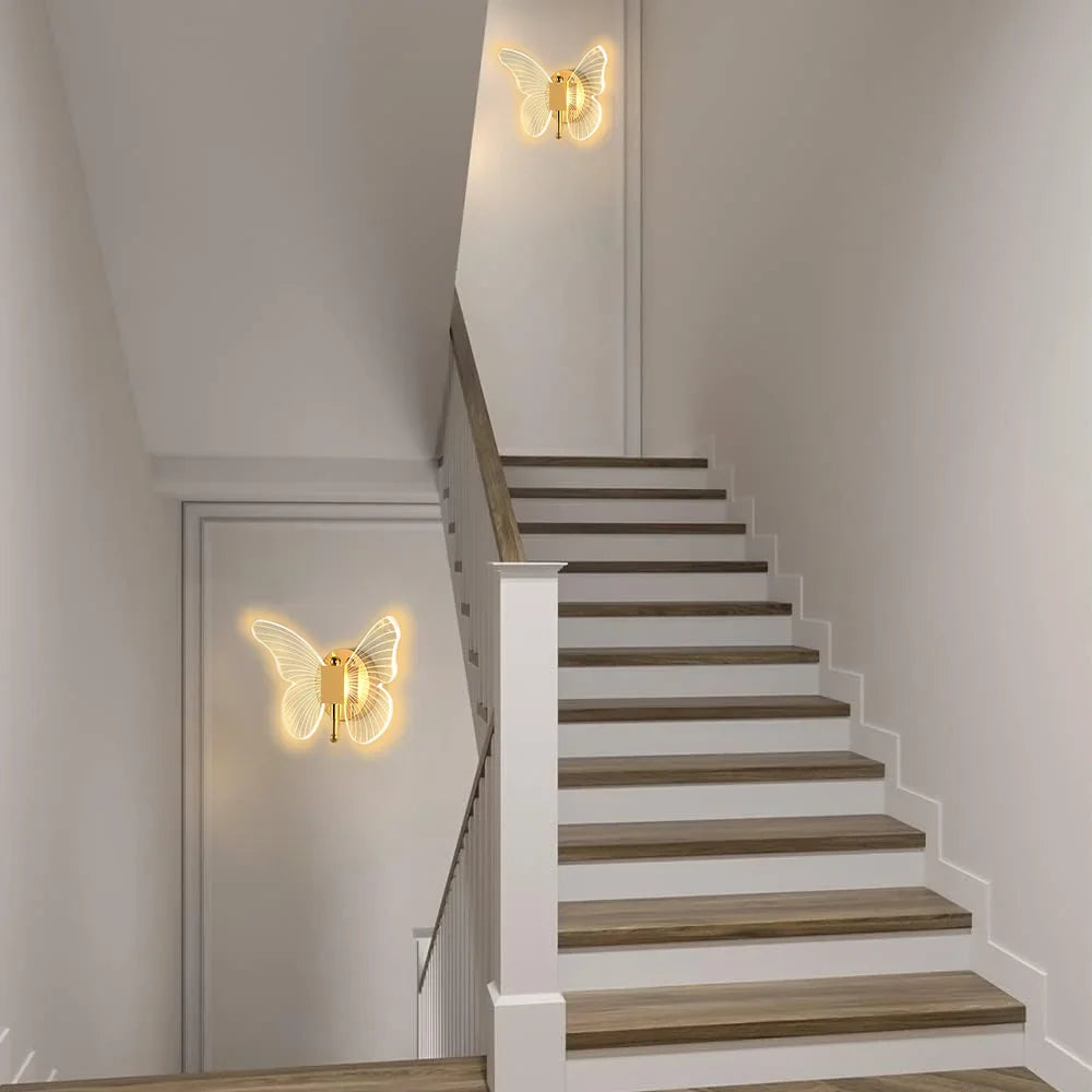 Applique murale LED papillon d'intérieur moderne
