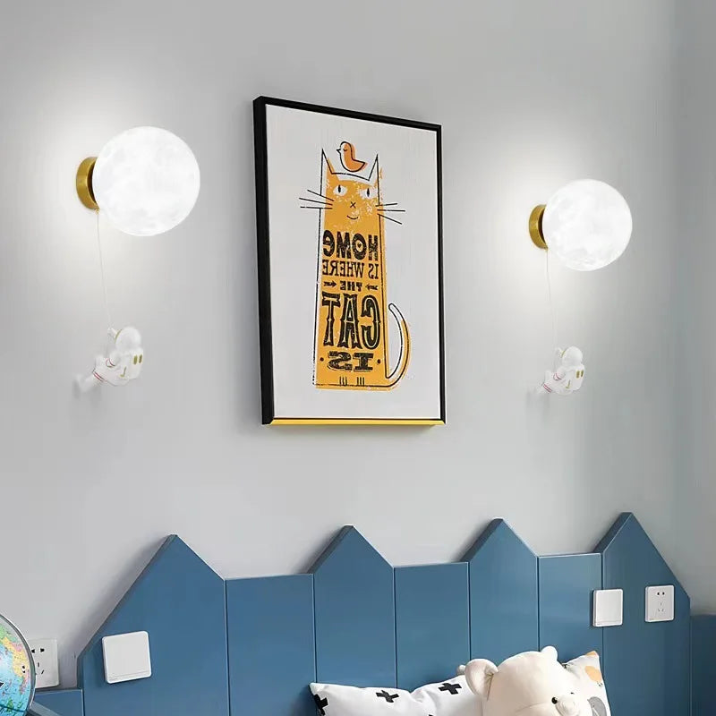 Applique murale design pour chambre d'enfant lune