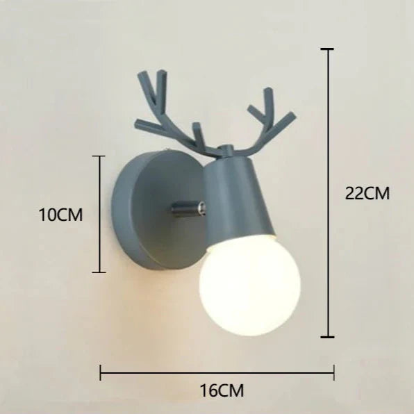 Applique murale en bois cerf style nordique moderne