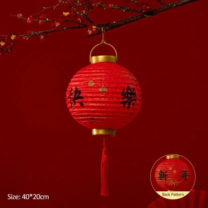 Lanterne chinoise suspension LED rouge