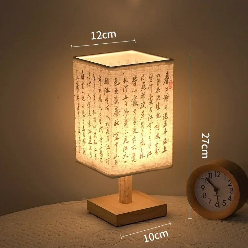 Lampe de table décorative à LED style chinois