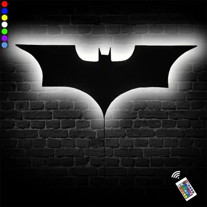 Applique murale Batman moderne et créative en bois