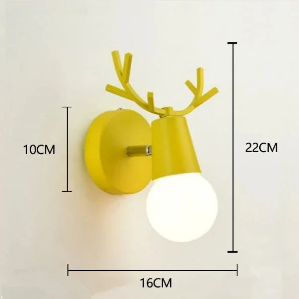 Applique murale en bois cerf style nordique moderne