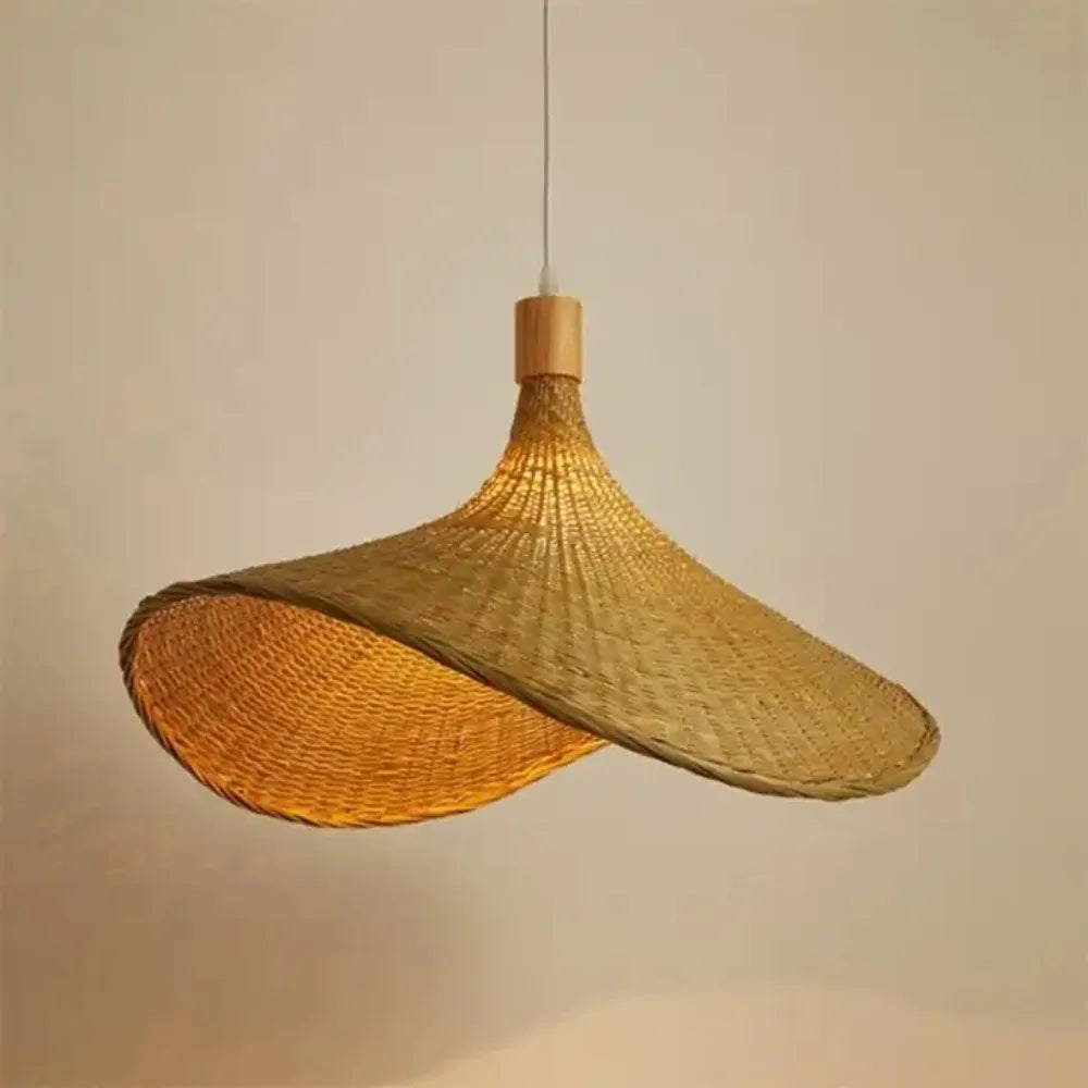 Suspension en rotin style chinois pour salle à manger