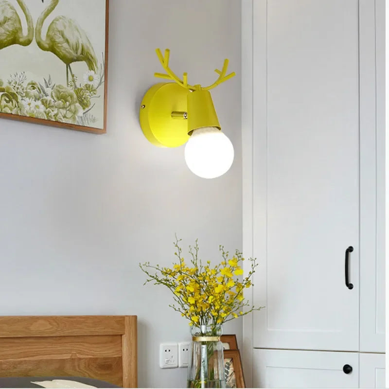 Applique murale en bois cerf style nordique moderne