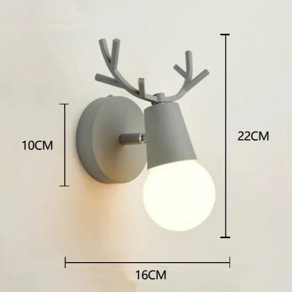 Applique murale en bois cerf style nordique moderne