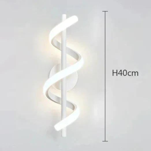 Applique murale chambre artistique en spirale Blanc / Blanc froid Mon Luminaire™