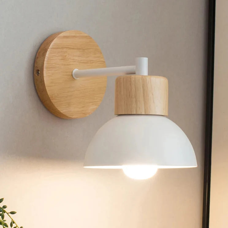 Applique murale chambre en bois Blanc / Blanc chaud (3000K) Mon Luminaire™