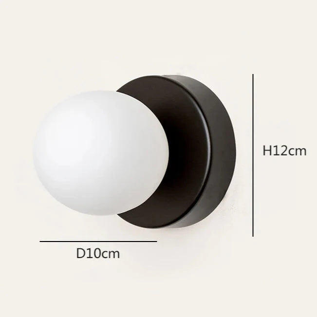 Applique murale chambre minimaliste en métal LED Noir Mon Luminaire™