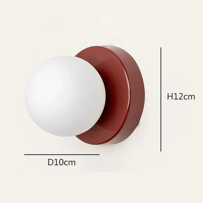Applique murale chambre minimaliste en métal LED Rouge Mon Luminaire™