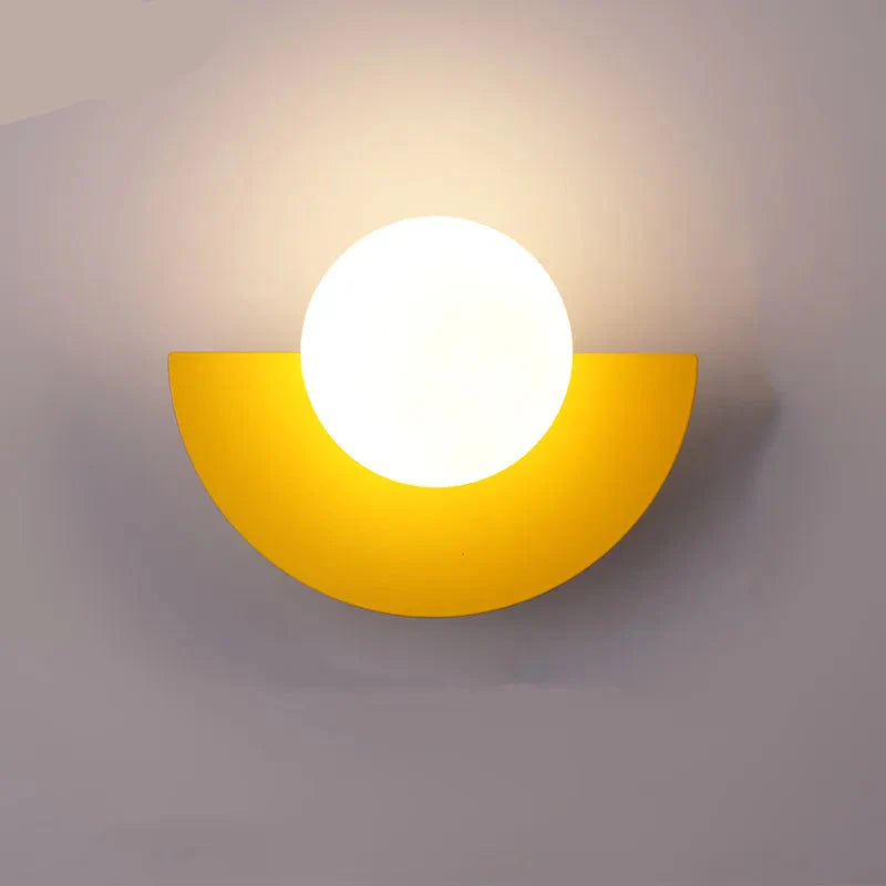Applique murale demi-lune moderne Jaune / Blanc froid (5500–7000K) Mon Luminaire™