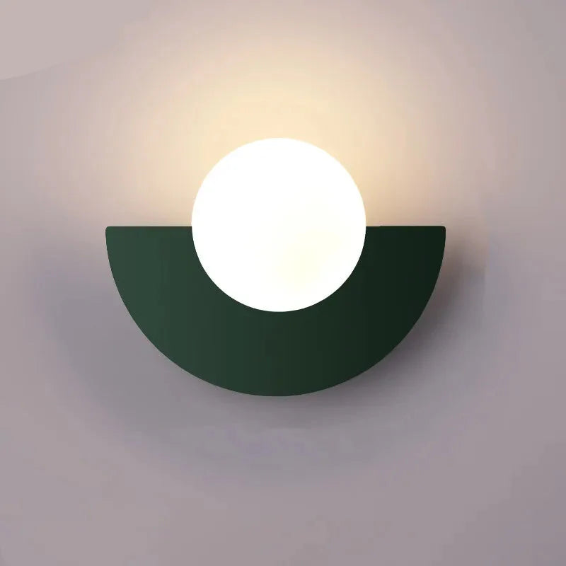 Applique murale demi-lune moderne Vert / Blanc froid (5500–7000K) Mon Luminaire™