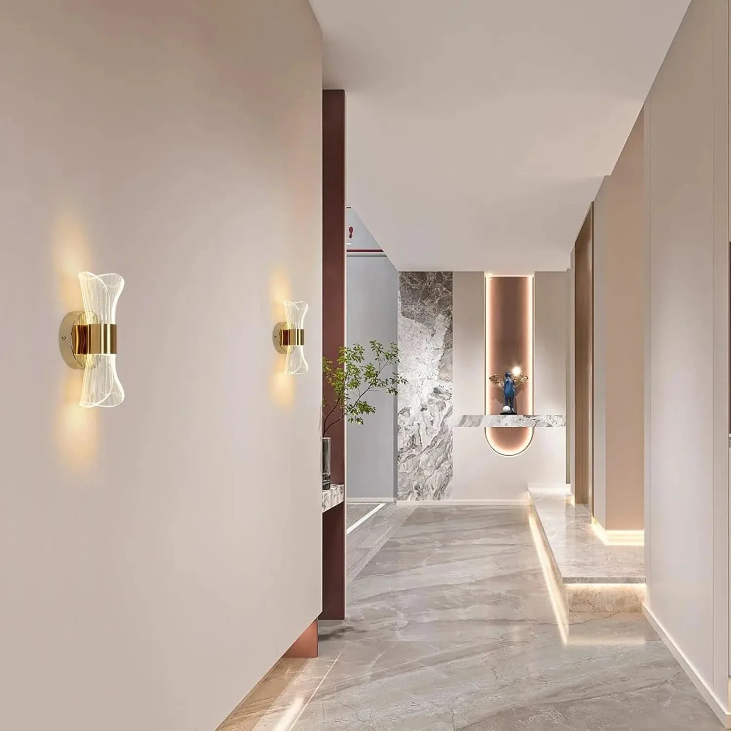 Applique murale en acrylique doré lampe LED Mon Luminaire™