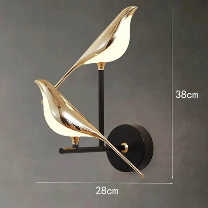 Applique murale en forme d’oiseau LED 2 Maison de la Lumière