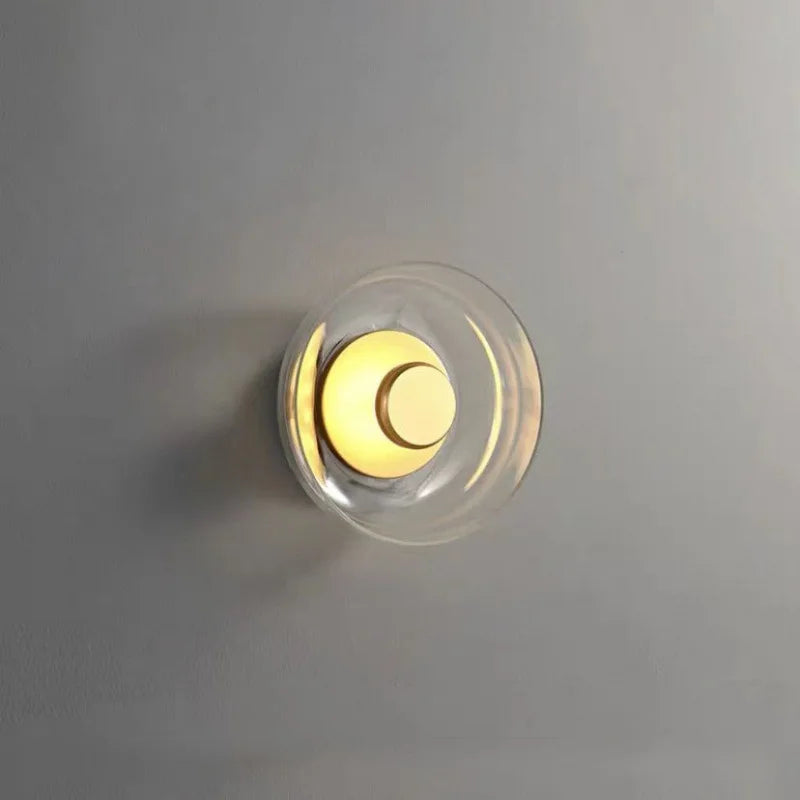 Applique murale en verre moderne forme circulaire Transparent / Doré Mon Luminaire™