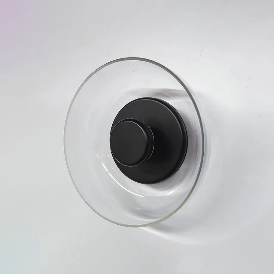 Applique murale en verre moderne forme circulaire Transparent / Noir Mon Luminaire™