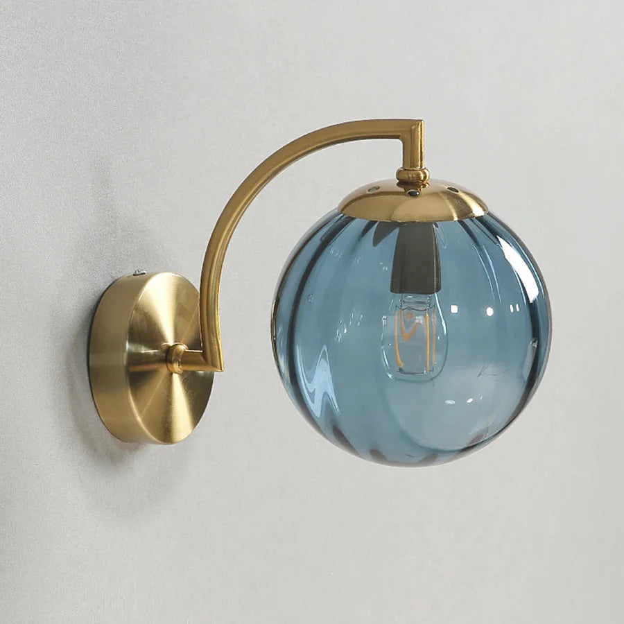 Applique murale en verre style nordique Bleu Mon Luminaire™