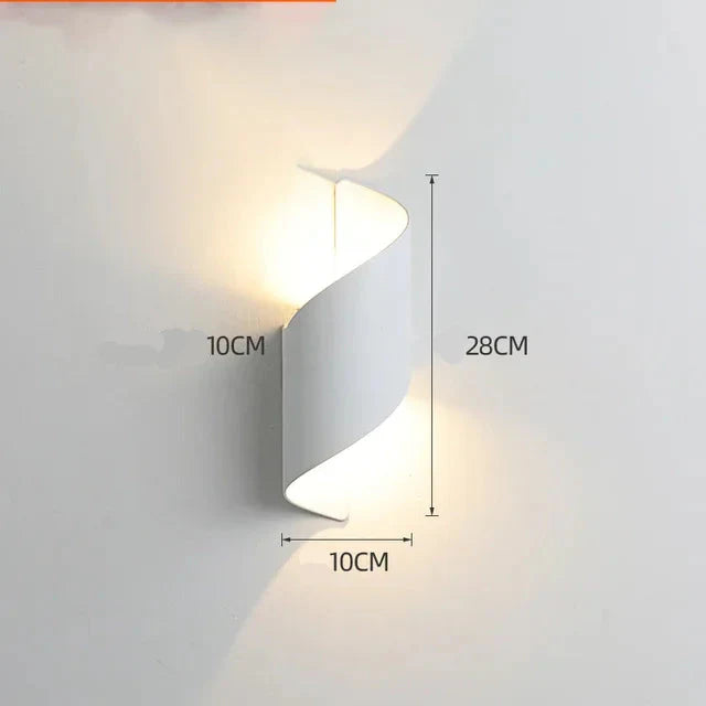 Applique murale extérieur spirale moderne Blanc / Blanc chaud (3000K) Maison de la Lumière