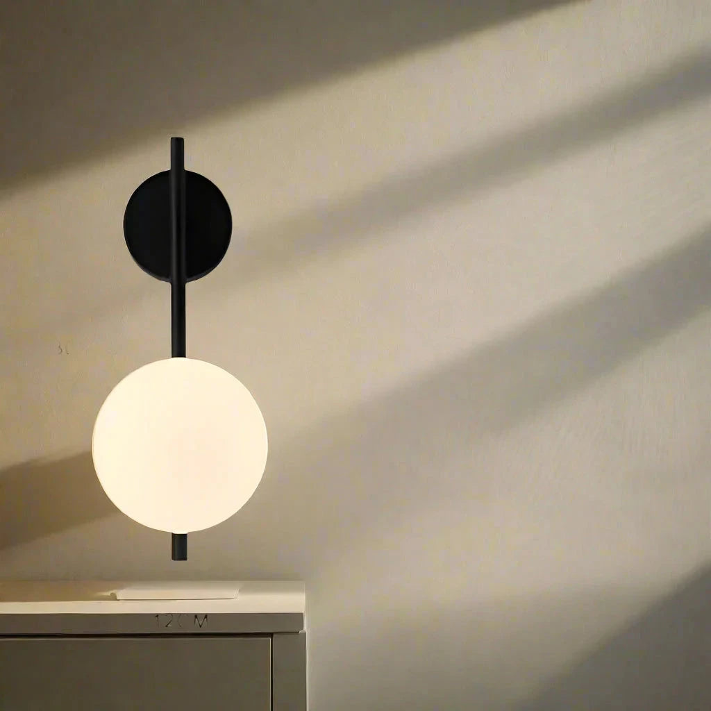 Applique murale minimaliste fine de salon Noir / Blanc froid (6000K) Maison de la Lumière