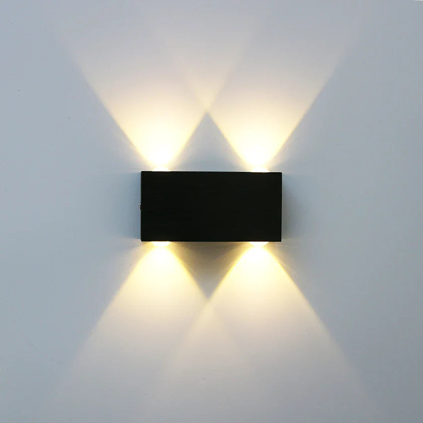 Applique murale minimaliste LED Noir 4 / Blanc chaud (2700–3500K) Mon Luminaire™