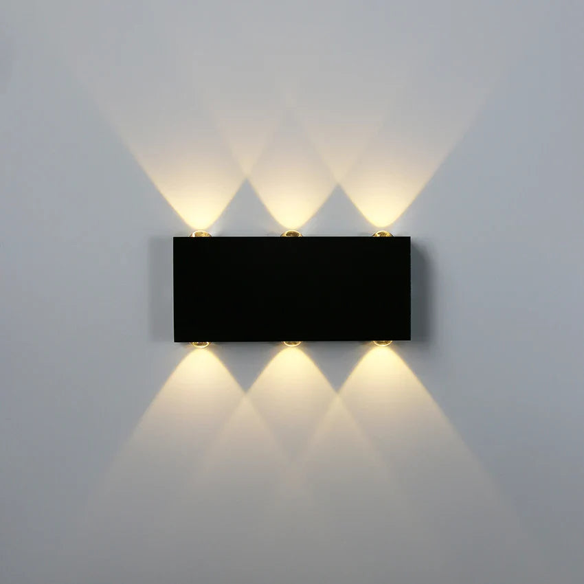 Applique murale minimaliste LED Noir 6 / Blanc chaud (2700–3500K) Mon Luminaire™