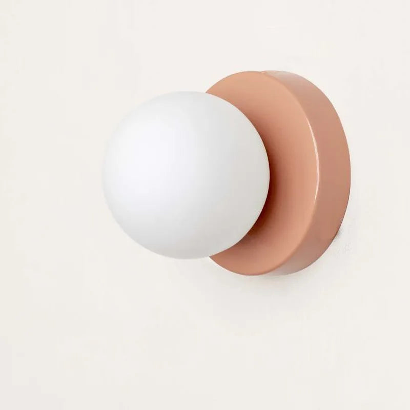 Applique murale minimaliste macaron Rose / 10cm Mon Luminaire™