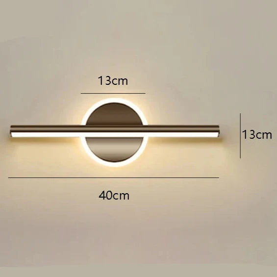 Applique murale moderne LED salle de bain 40cm / Froide / Noir Mon Luminaire™