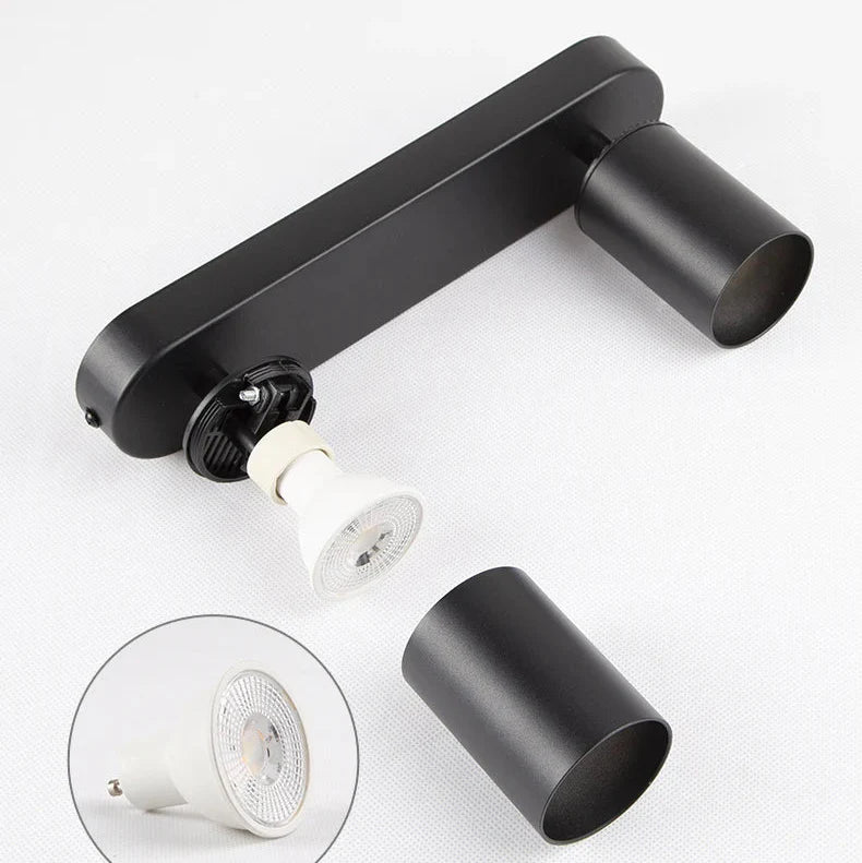 Applique murale / plafonnier spot LED double noir Mon Luminaire™