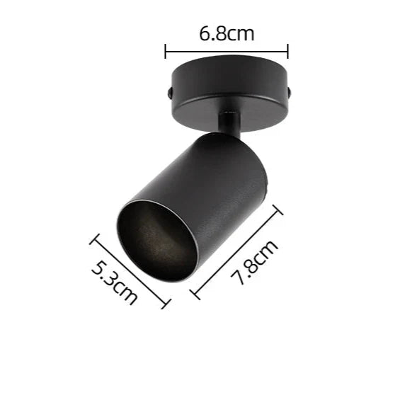 Applique murale / plafonnier spot LED noir Ampoule lumière blanche Mon Luminaire™