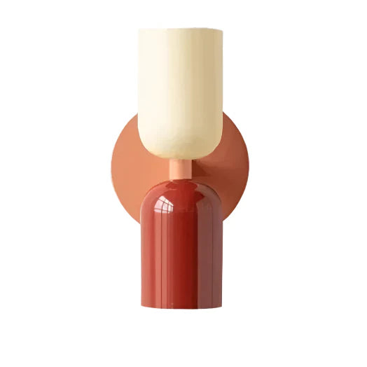Applique murale scandinave double sens Beige/Rouge Maison de la Lumière