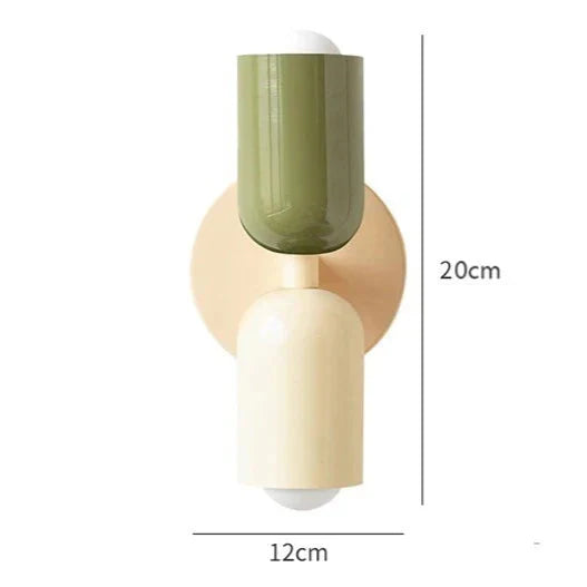 Applique murale scandinave double sens Beige/Vert Maison de la Lumière