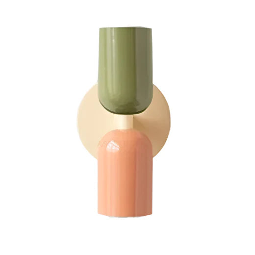 Applique murale scandinave double sens Vert/Rose Maison de la Lumière