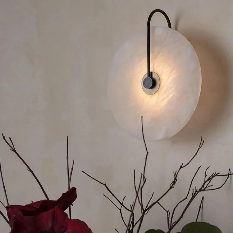 Applique murale vintage ronde en marbre Mon Luminaire™